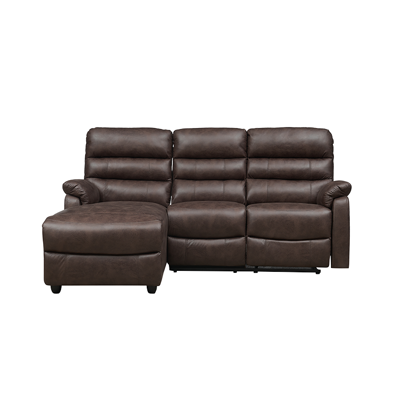 Wygodna, trzyosobowa modułowa sofa modułowa w kształcie litery L z otomaną