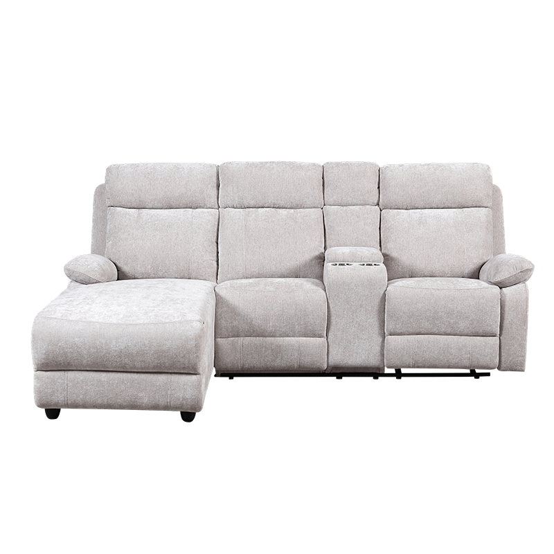 Sofa segmentowa Chenille z otomaną