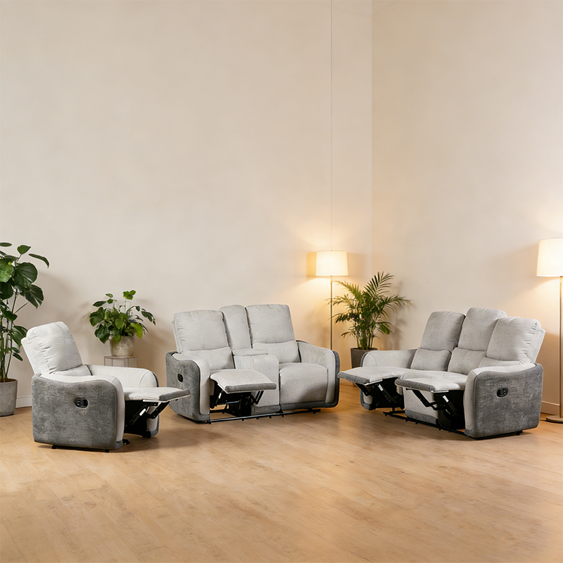 3-częściowa, ręcznie rozkładana sofa do salonu