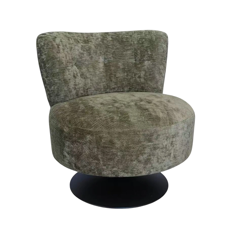 Krzesło akcentujące obrotowe 360° tapicerowane aksamitem